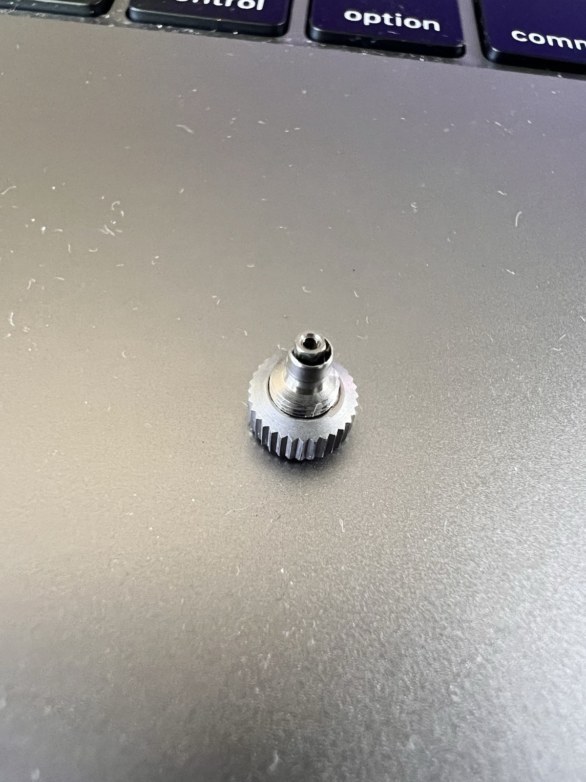 Bell & Ross Watch Crown Screw crown W/tube Brushed Steel/ Titanium 6.5 mm Swiss