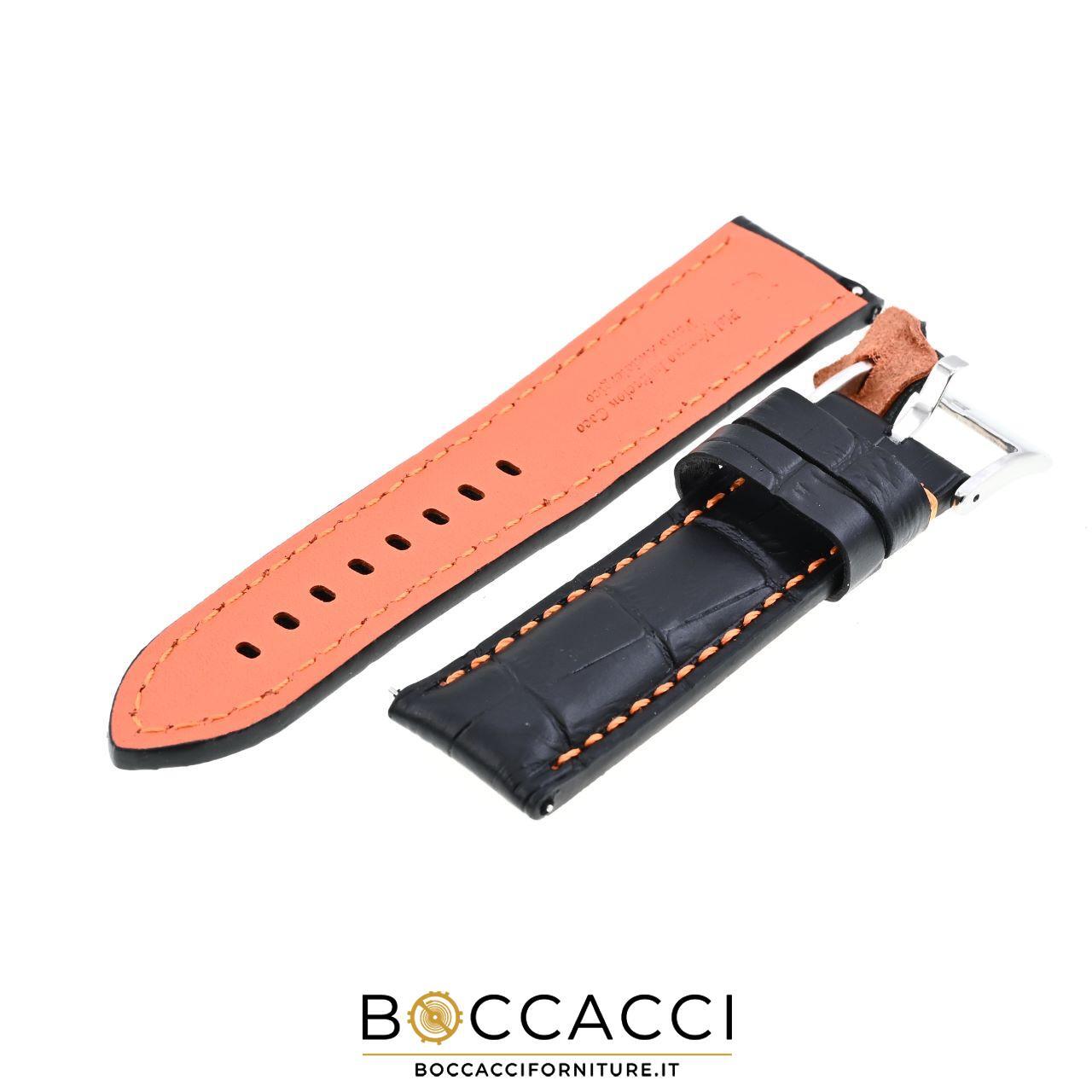 DILOY 20mm Black Crocodile Print Leather Padded Trims and…