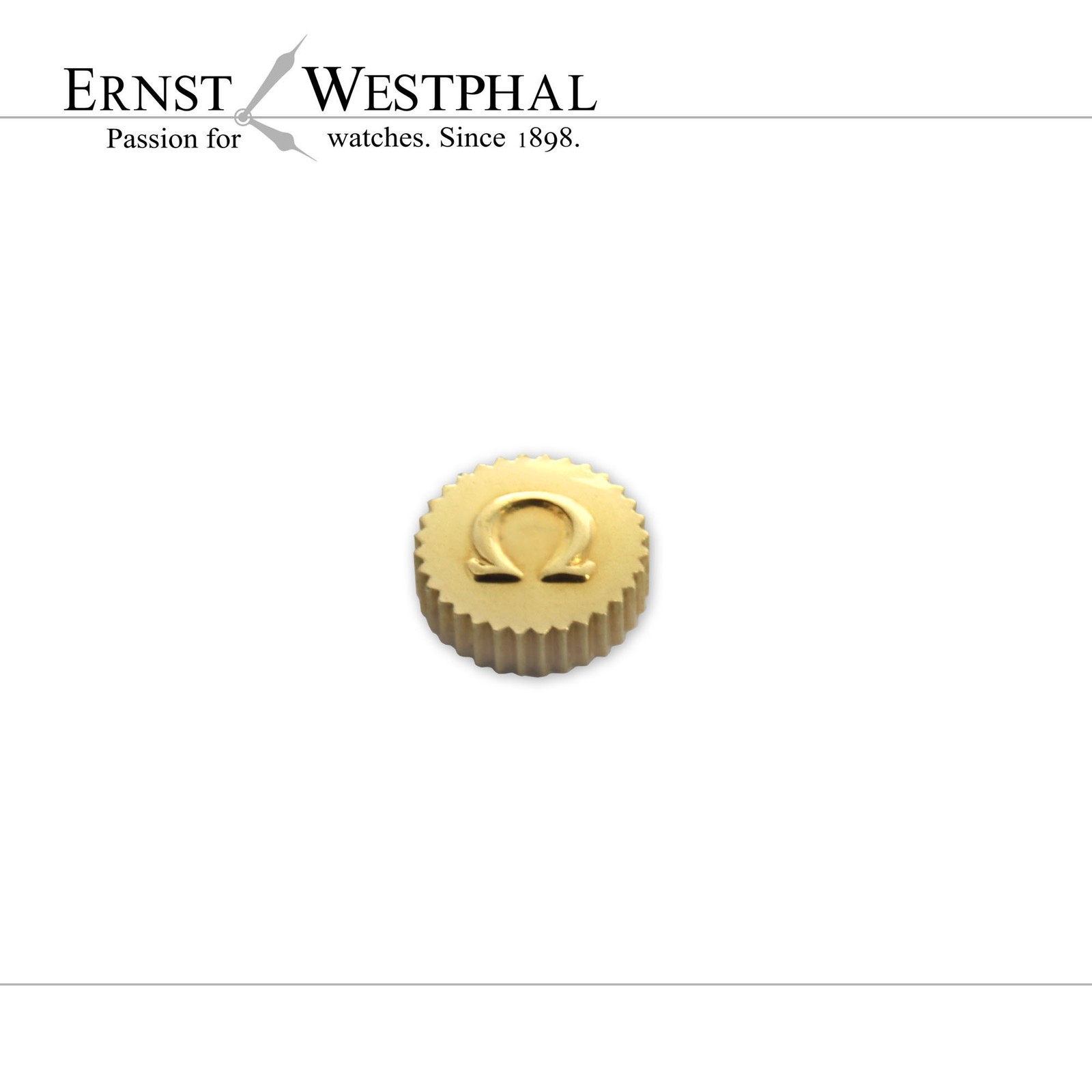 Original Omega crown 4.20 x 1.50 mm, yellow – 22026NA