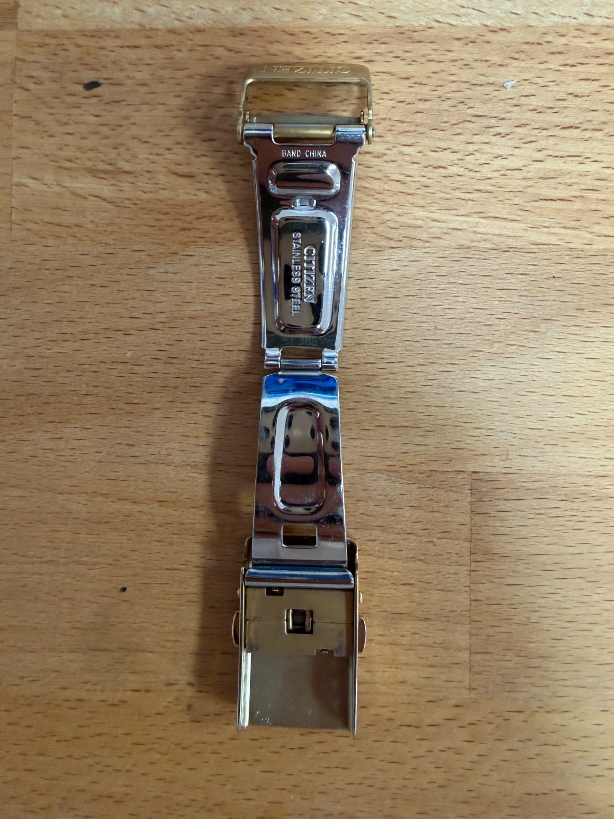 Authentic Used Citizen Gold Tone Fold Over Watch Clasp Buckle Fit Both Ends 18mm