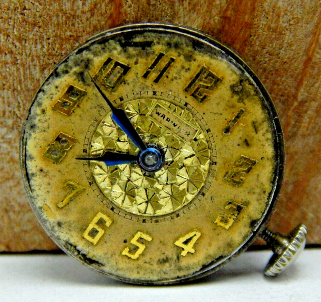 Vintage Warwick 80H 6j 2 adjustment ladies wrist watch movement with case back