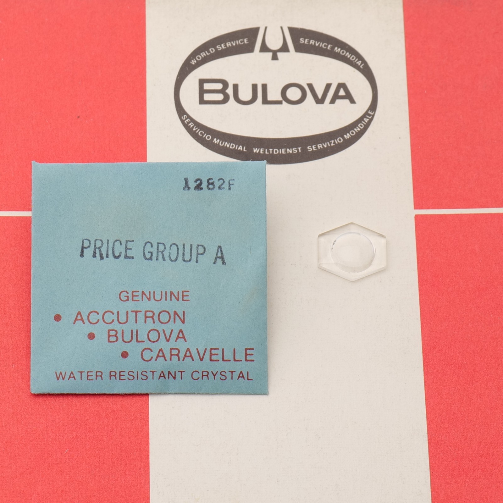 Original Genuine Bulova 1282-F Crystal NOS Watch Part New Old Stock (C1D18)