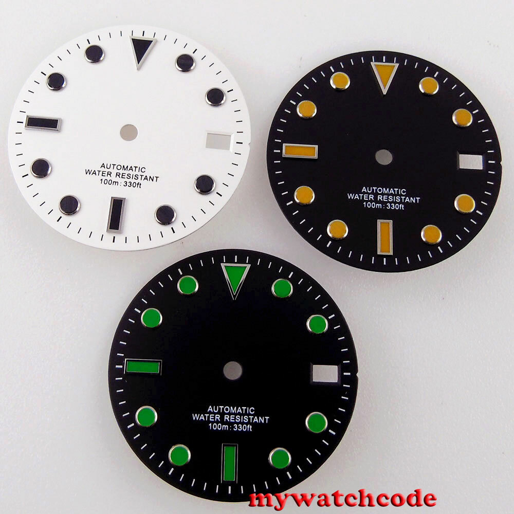 28.5mm black white Watch Dial for eta 2824 2836 8215 8205 NH35 ST1612 Movement