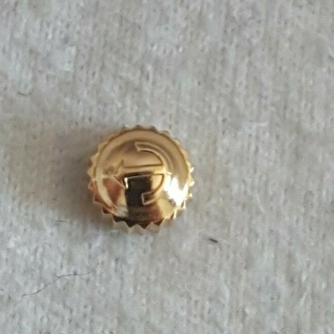 RADO Water Resistant Gold Plated Crown Part Number 48-596