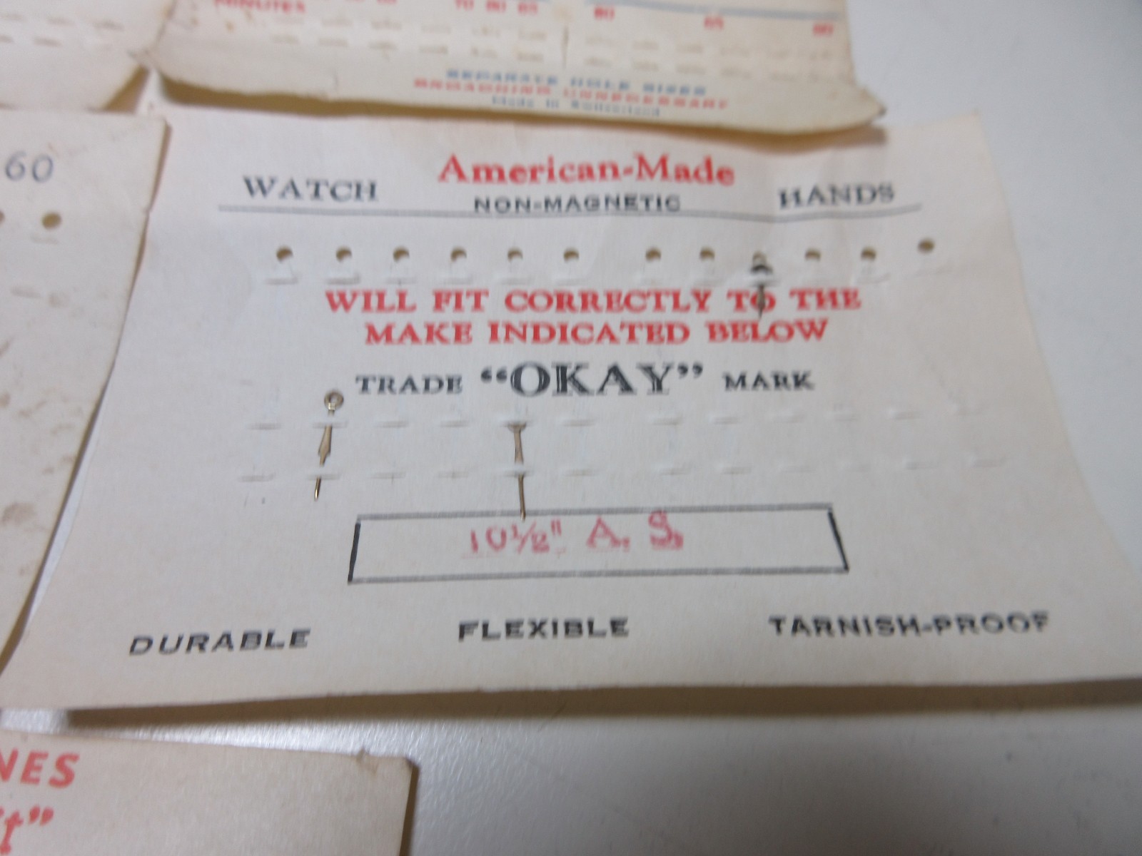 ASSORTED LOT WATCH HANDS LOT WATCHMAKER REPLACEMENT PARTS #54