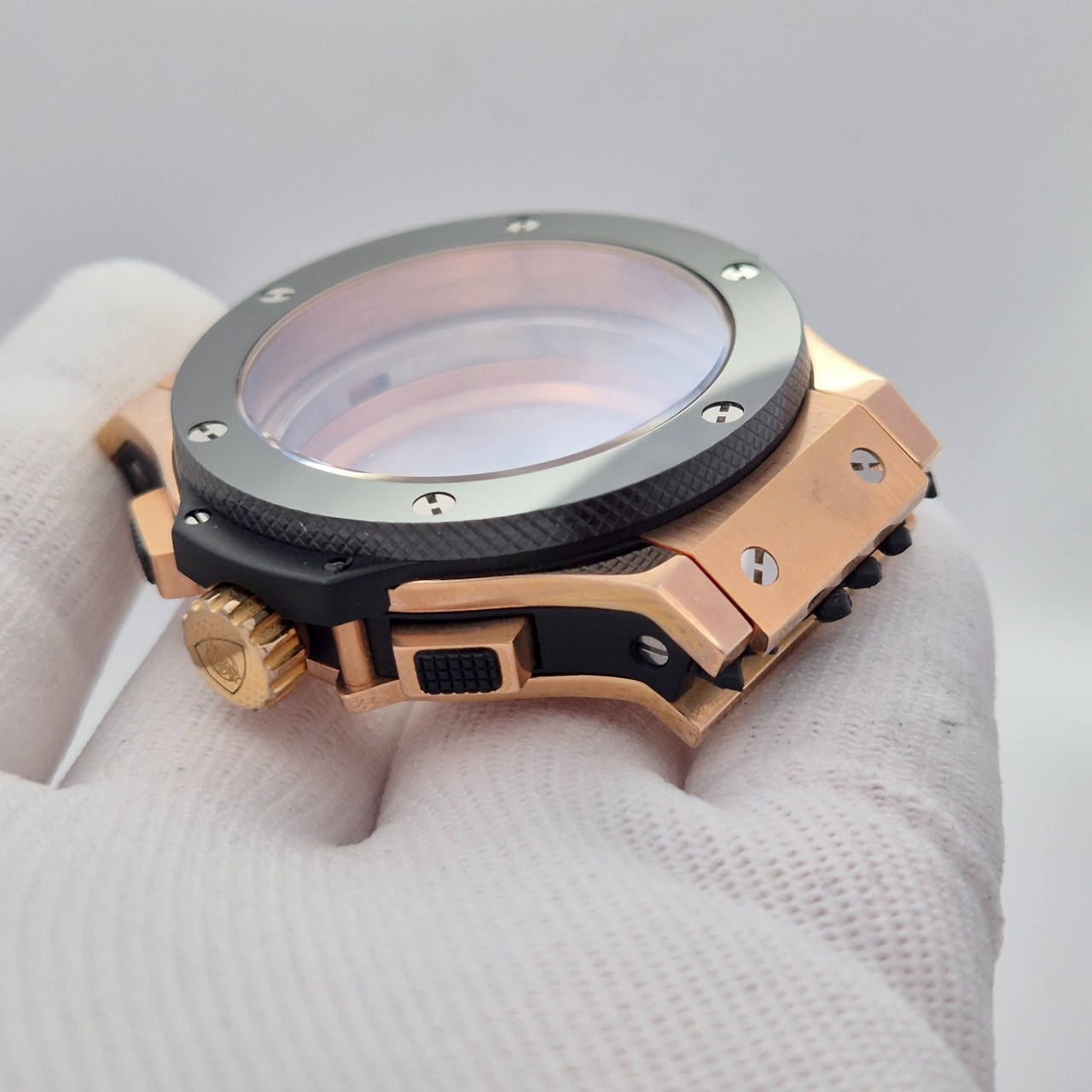 7750 Chronograph watch case 43mm rosegold pvd