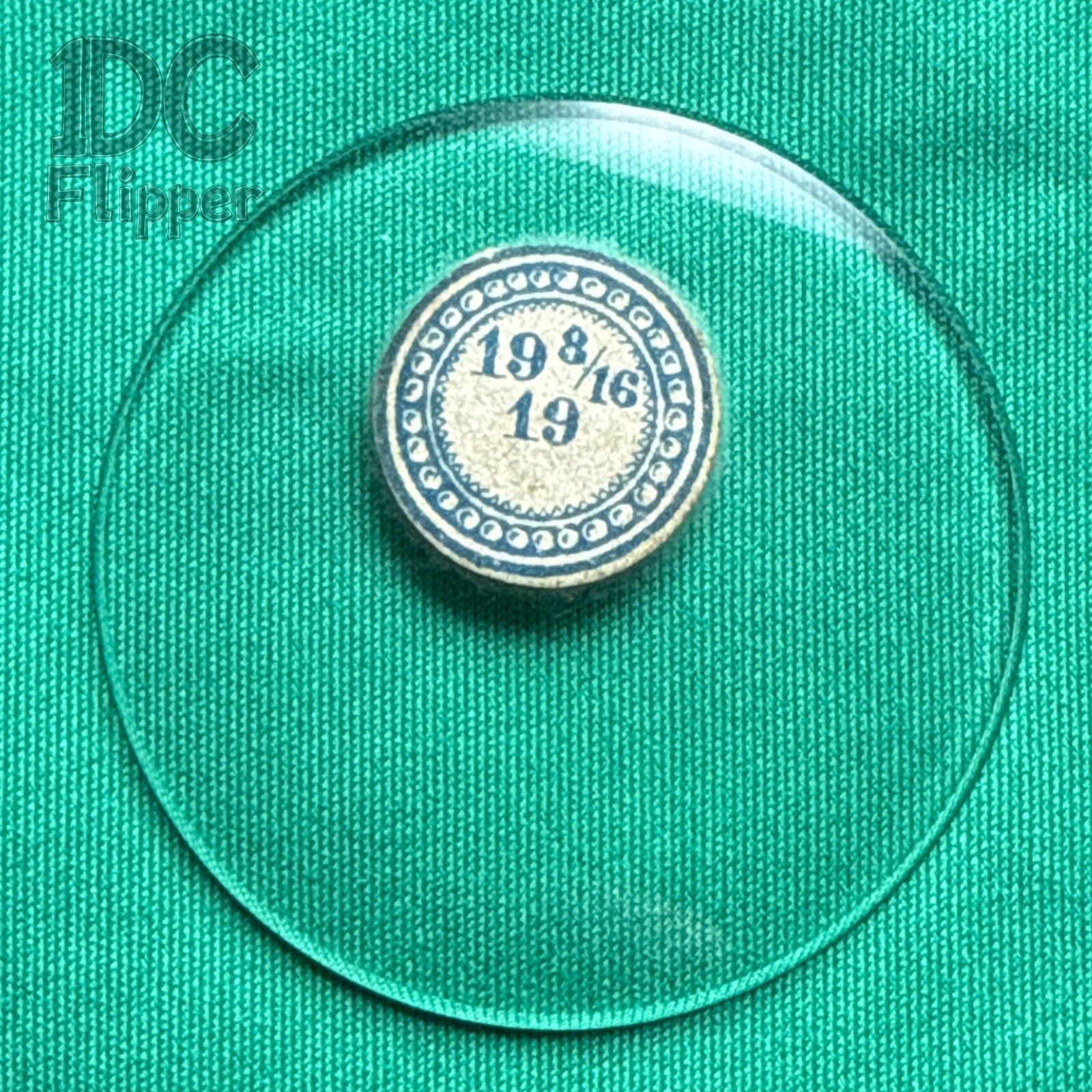 Glass Pocket Watch Crystal 19 8/16 Open Face 44.1mm C19-18 NOS Read!