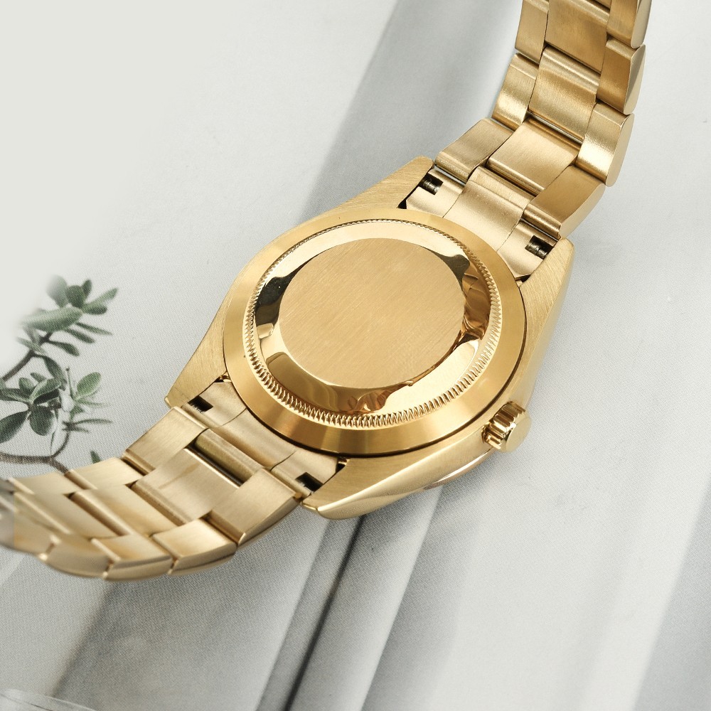 Sapphire 36mm/39mm Oyster Watch Cases Band Fluted Bezel For Seiko NH35 Movement