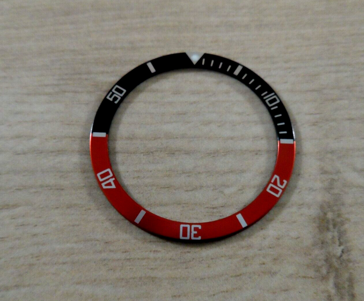 Flat Aluminum Bezel Insert for Seiko SKX SRPD Bezel Black Red and Adhesive Ring