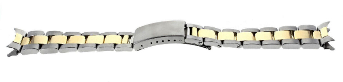 20MM TWO TONE REAL GOLD OYSTER WATCH BAND STRAP FOR ROLEX 16753, 16713, 16613