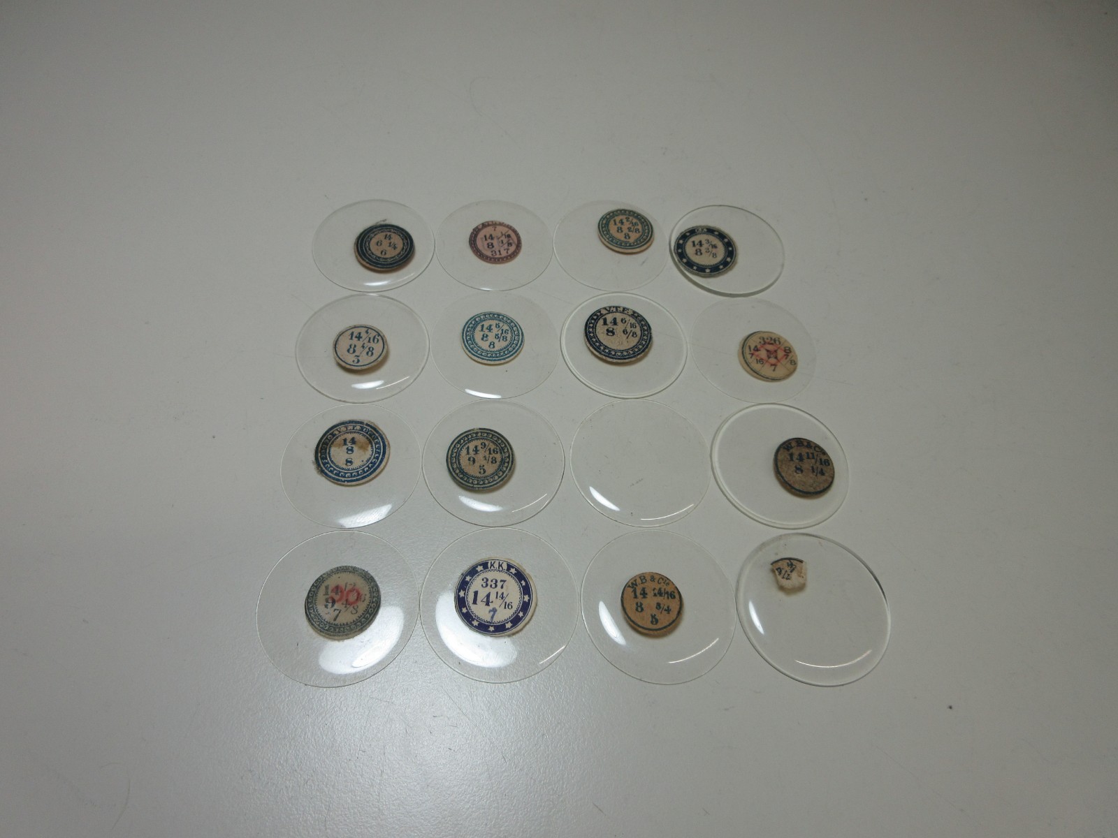 LOT GLASS THICK & THIN POCKET WATCH CRYSTALS SIZE 14 REPLACEMENT PARTS #14