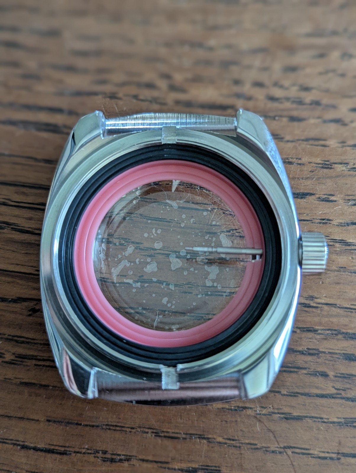 Vostok Amphibia Automatic Watch Case, Crown+Stem, New Old Stock, Complete #S752