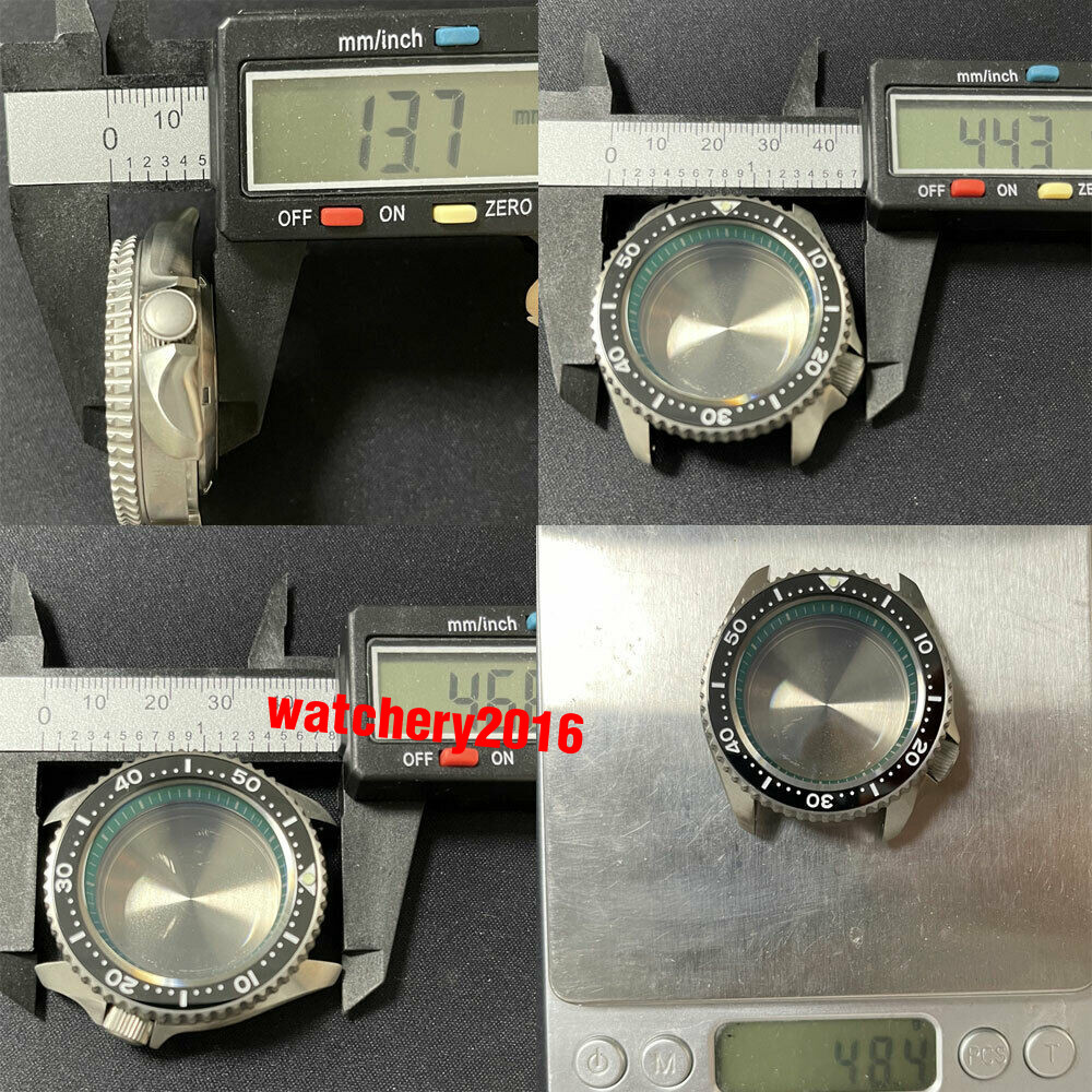 Titanium Watch Case Prevent Allergy Sapphire Glass fit NH35 NH36A SKX007 watch