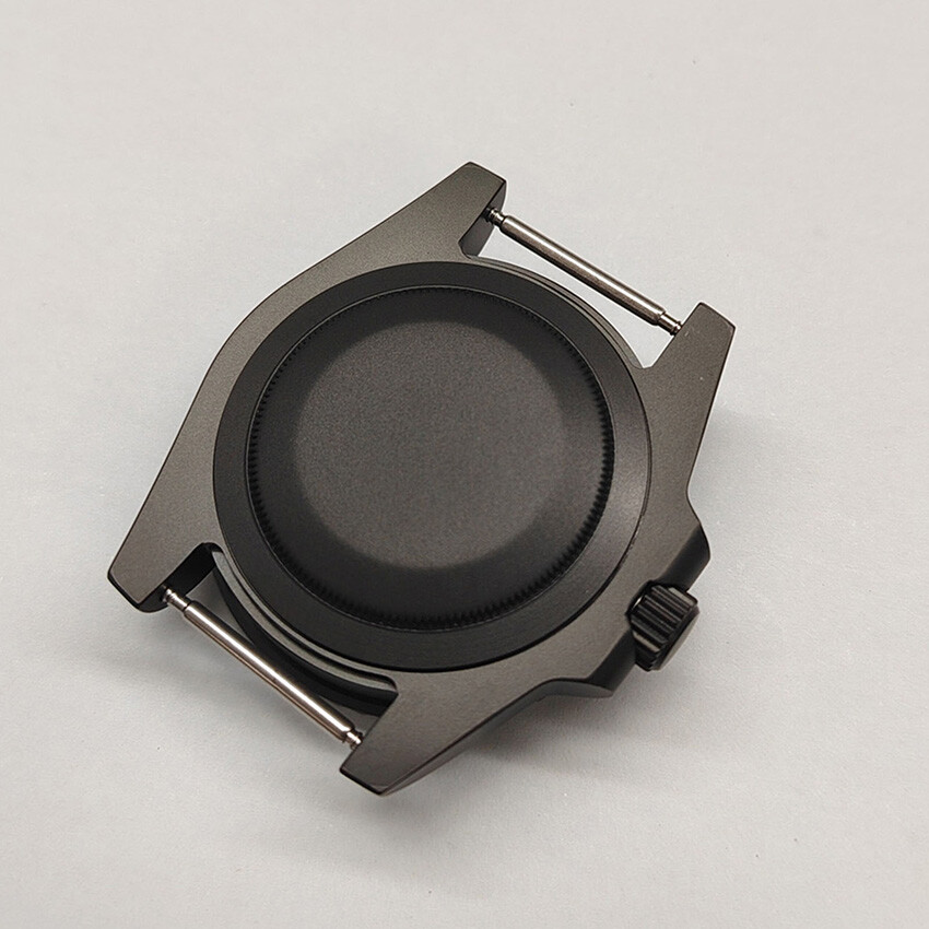 40MM Black Frosted Watch Case + Strap + Bezel Accessories for NH35/NH36 Movement