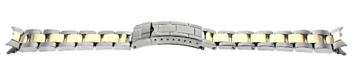 20MM 18K/SS OYSTER WATCH BAND STRAP FOR ROLEX SUBMARINER, 16753, 16713, 16613
