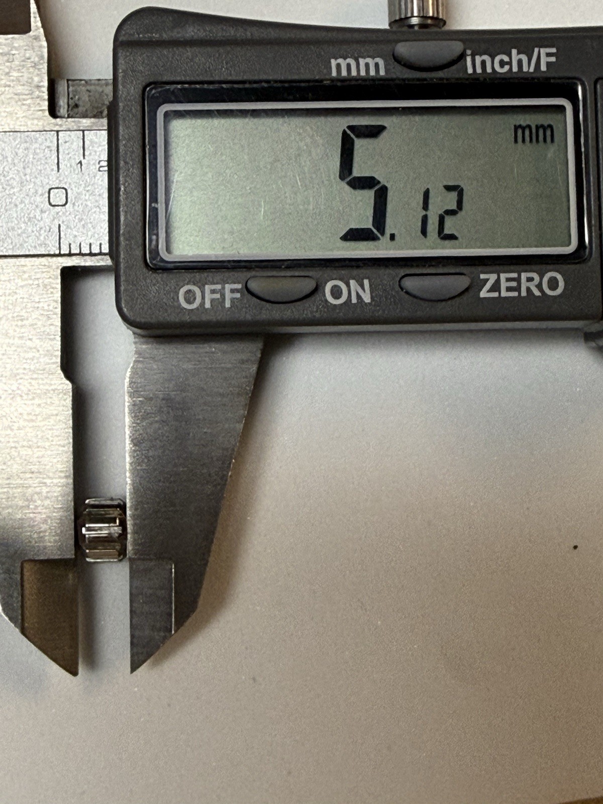 Tag Heuer Watch Crown And Parts, Marked KY 1218, 6.61mm x 5.12mm Parts Or Repair