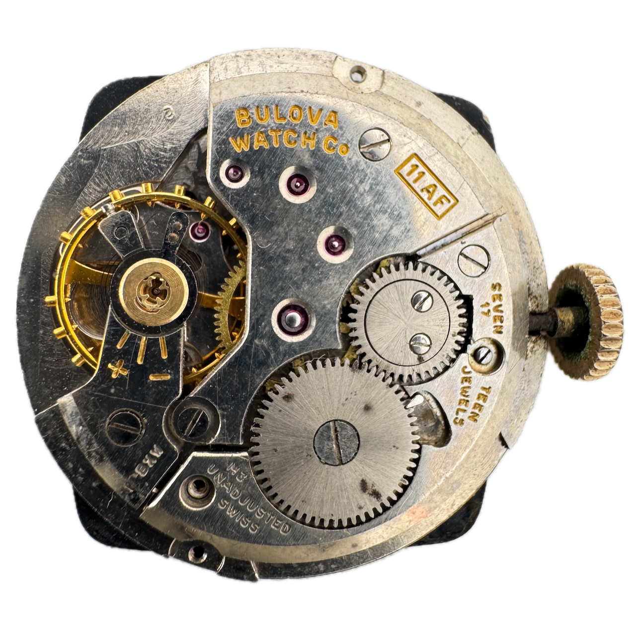 Vintage 26mm Bulova 17 Jewel Mechanical Men’s Wristwatch Movement 11 AF Swiss