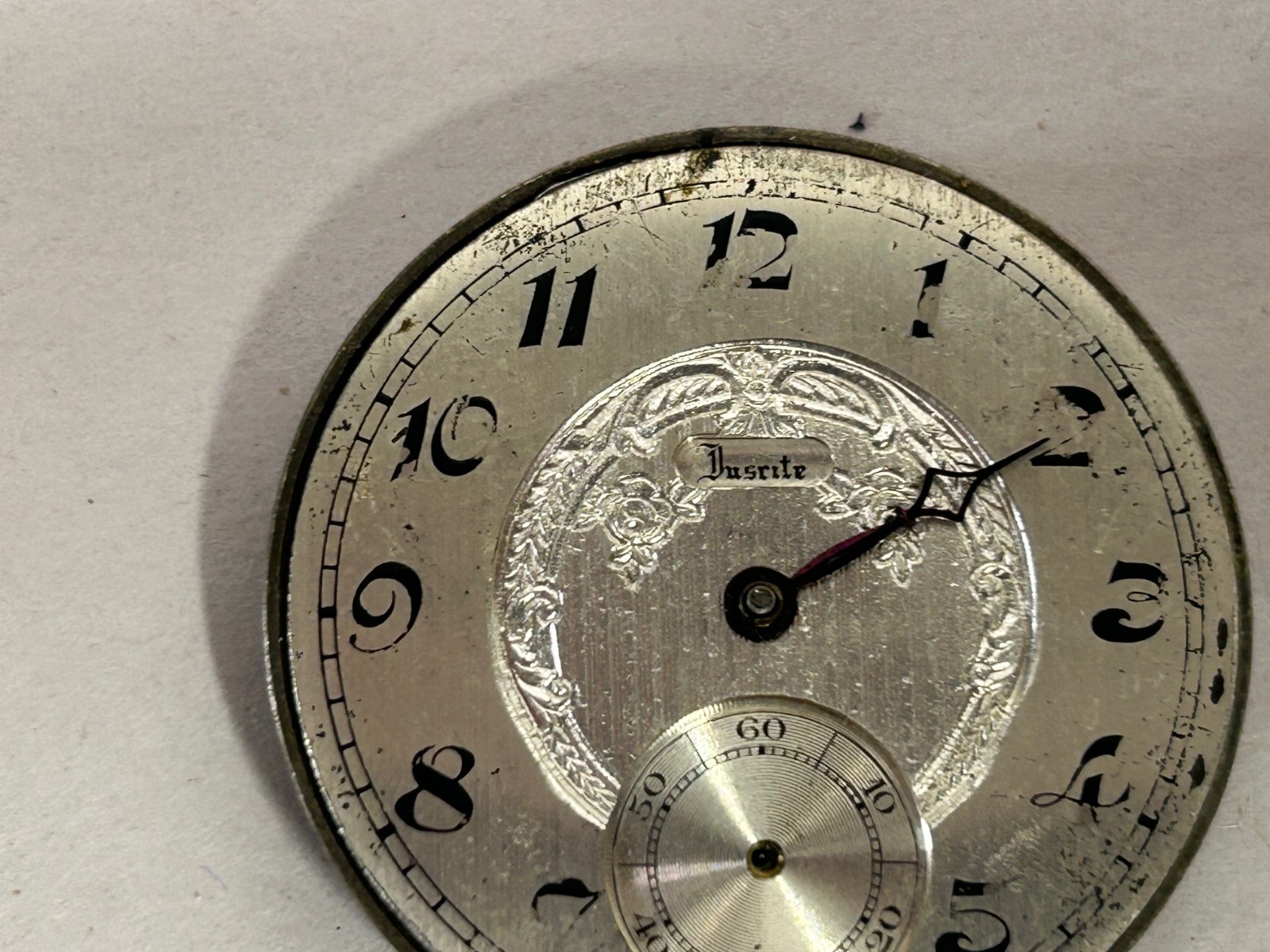 Vintage Tacy Watch Co. Admiral Pocket Watch Movement for Parts Only (M4)