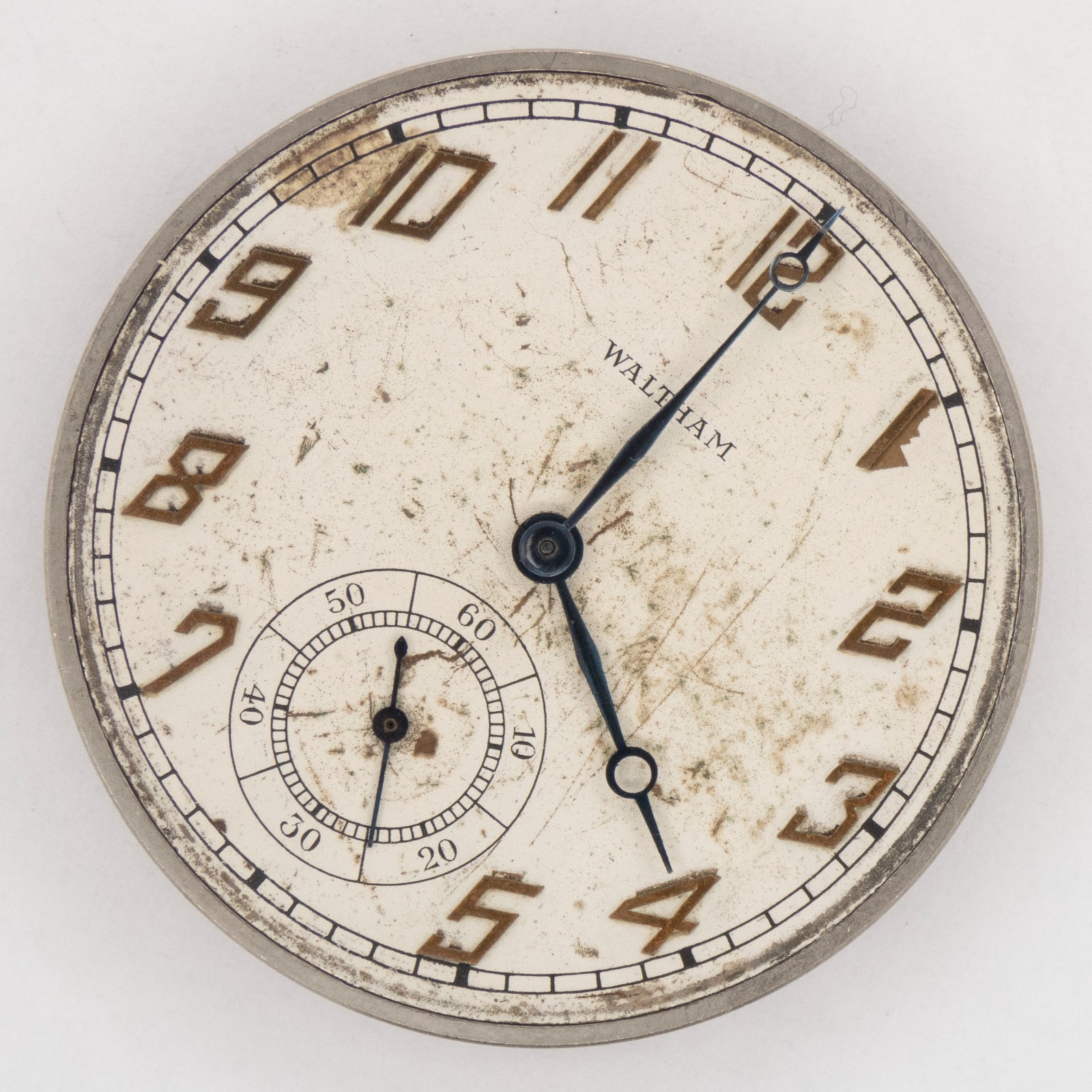 Waltham Grade No. 225 12-Size 17-Jewel Antique Pocket Watch Movement, Keeps Time