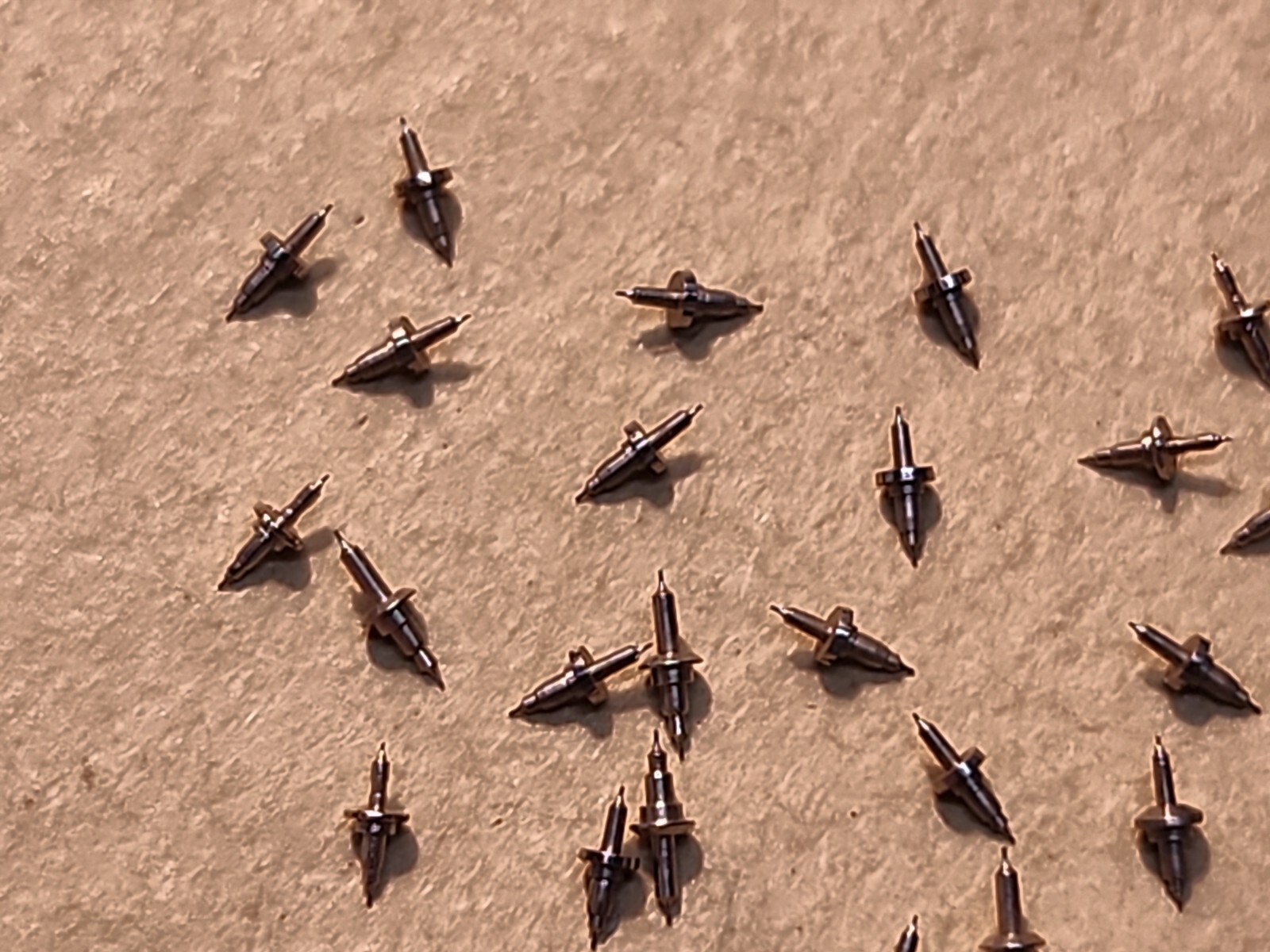 Lot Of 24 NOS Elgin 21/0 Wristwatch Balance Staffs Parts Repairs Spares