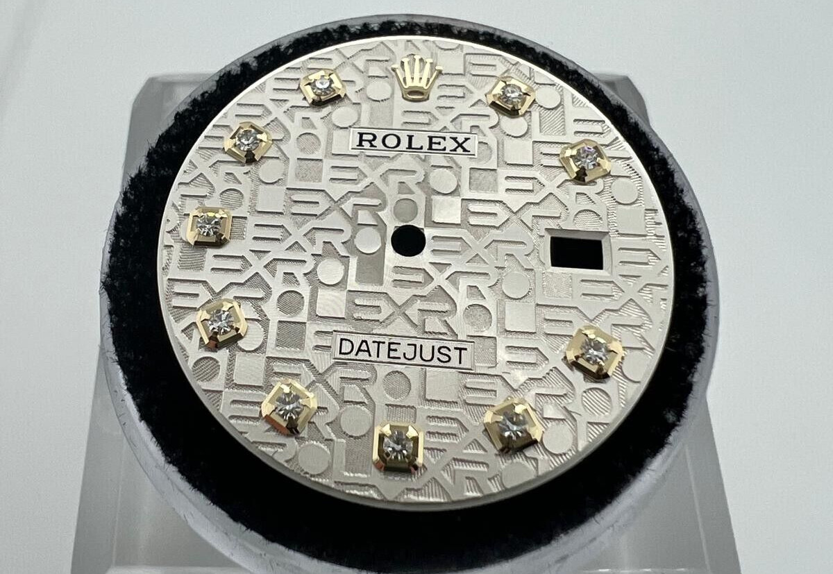 Genuine Rolex Datejust 36mm Anniversary Silver Dial w/YG Diamond Settings 126233
