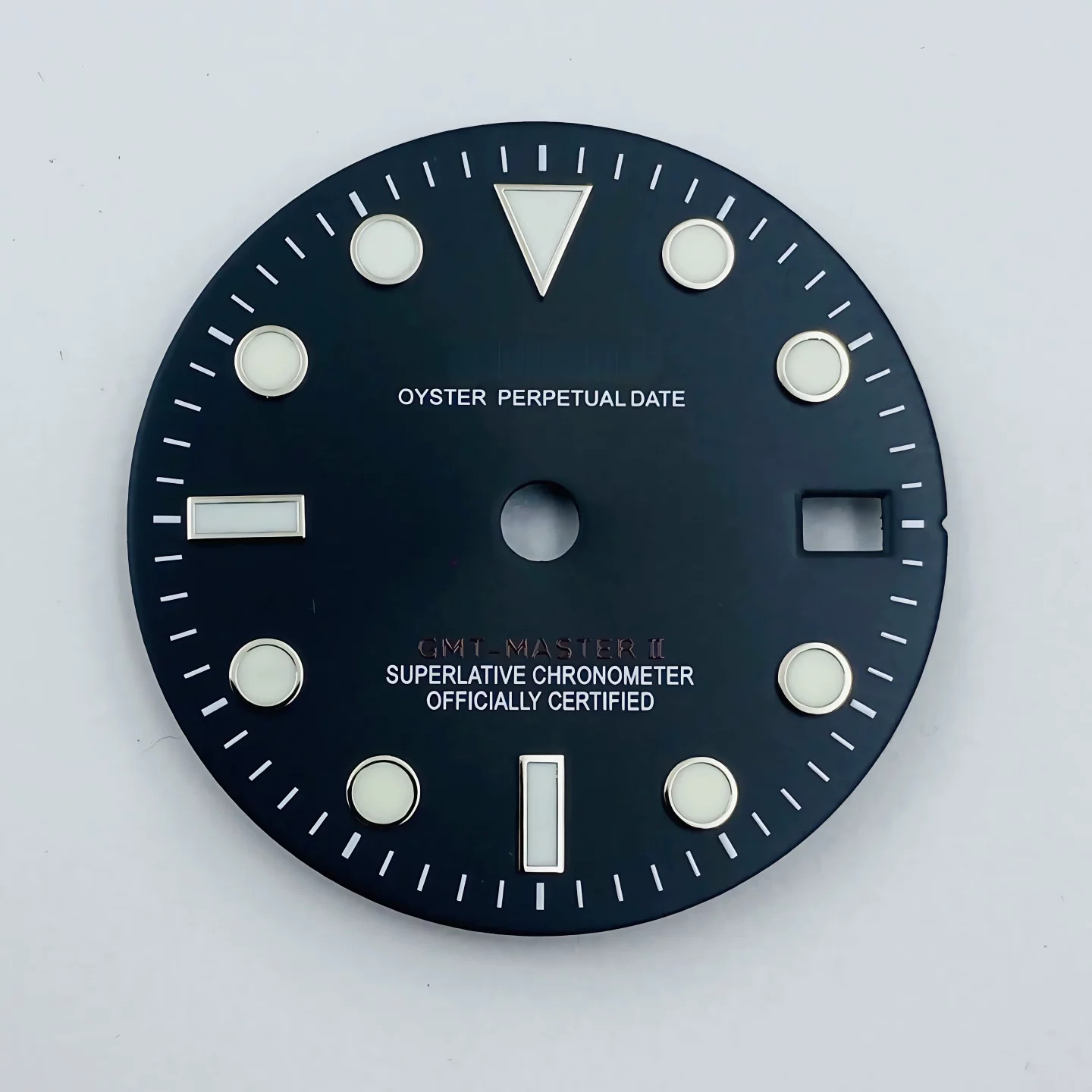 28.5mm GMT Master Watch Dial Ice Blue/Green Lume For NH34 Movement Watch Parts