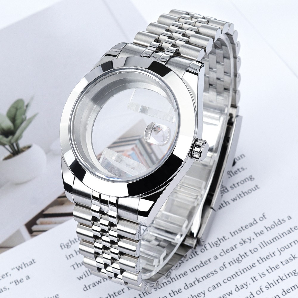 100m Waterproof Oyster 36mm/39mm Watch Case Jubilee Band Sapphire For Seiko NH35