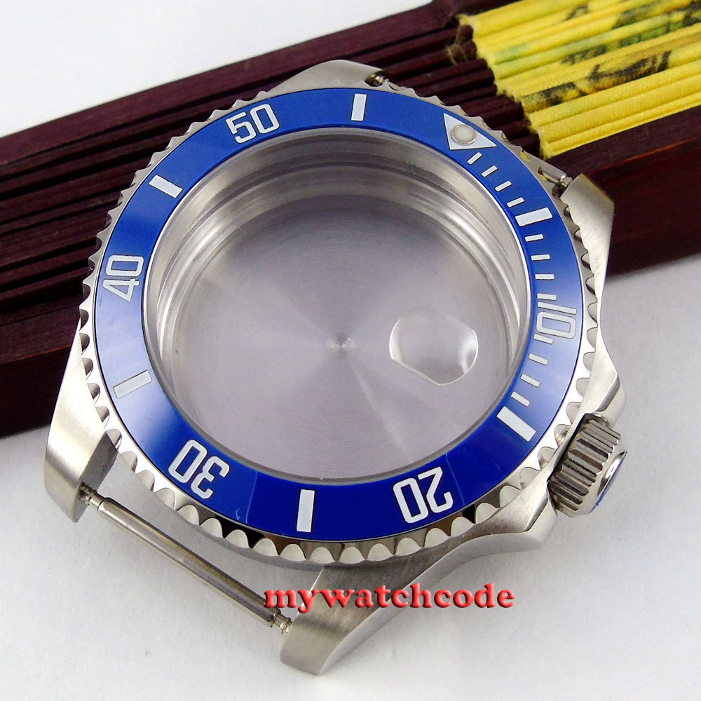 43mm sapphire glass blue ceramic bezel Watch Case fit 2824 2836 MOVEMENT C46