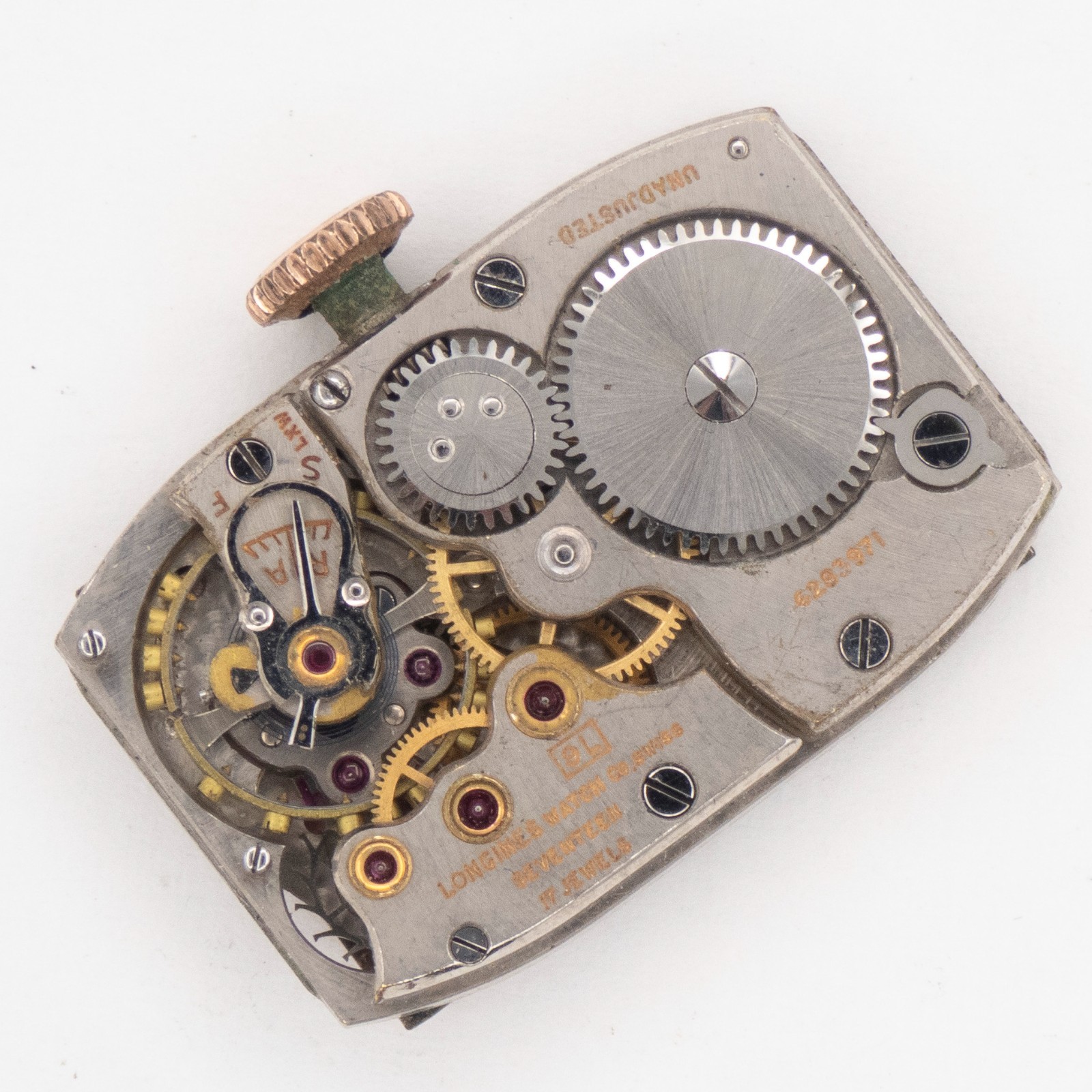 Vintage Longines Caliber 9L 17-Jewel Wristwatch Movement