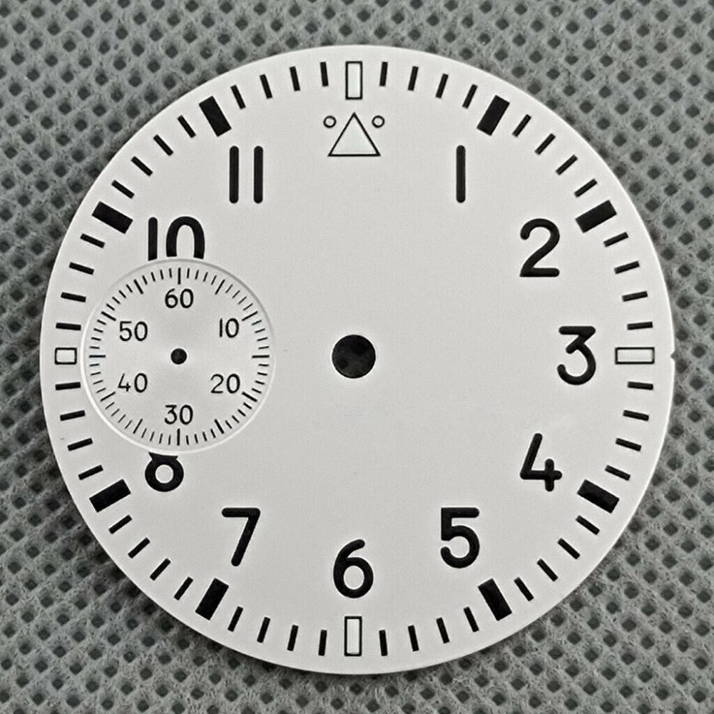 Black/White Green Luminous Watch Dial For Seagull ETA 6497 ST3600 Movement E