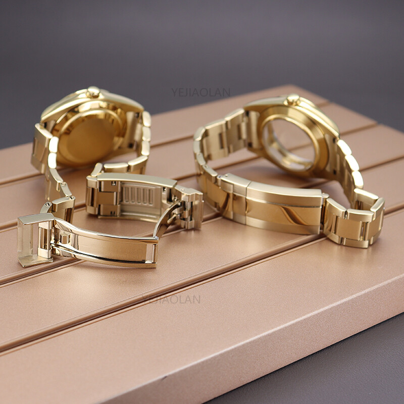 36mm/39mm Watch Case+Oyster Strap Sliding lock buckle Sapphire For Nh35 4R35 36