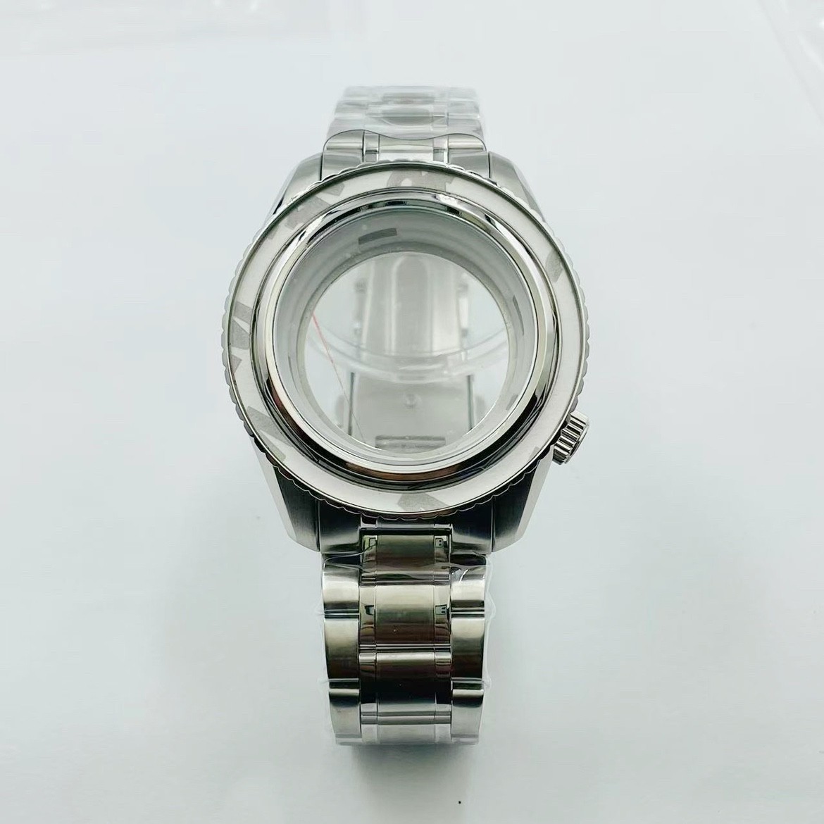 NH34 Case 44mm GS Tai Chi Circle Sapphire Case BGW9 Lume for NH35/NH34 Movements