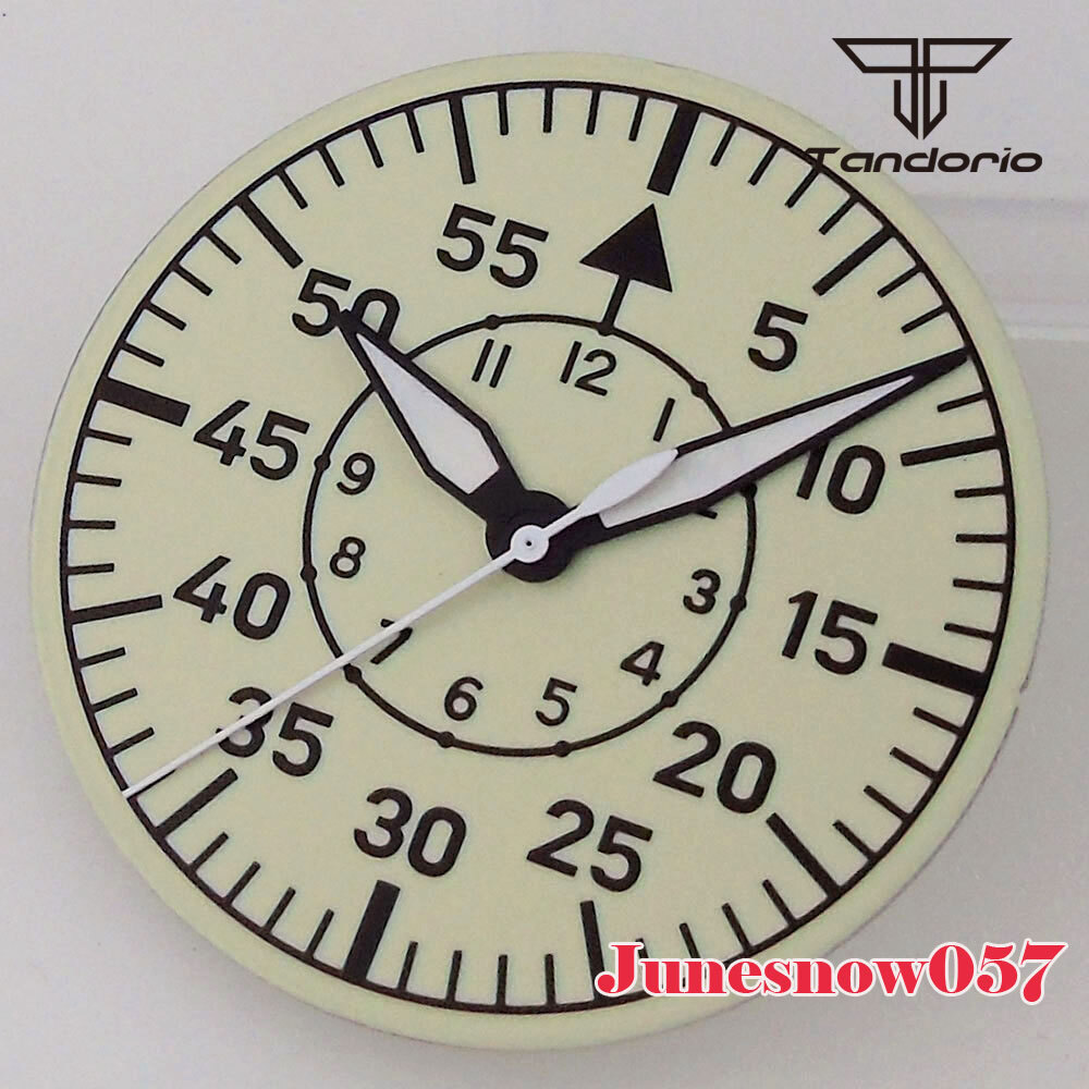 Fit NH35A NH36A SKX SRP ETA2824 PT 33.5MM Luminous White Watch Dial Black Hands