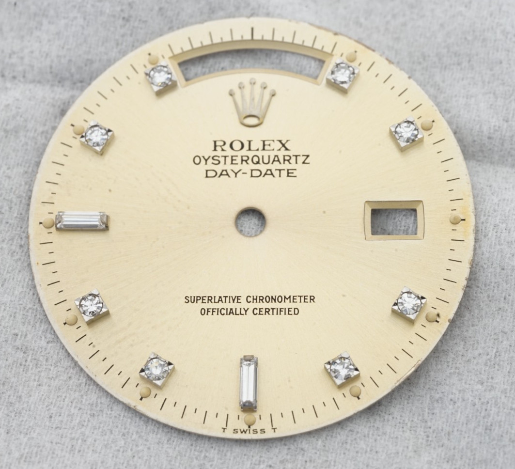 Rolex new Quartz President Day-Date gold Champagne diamond dial