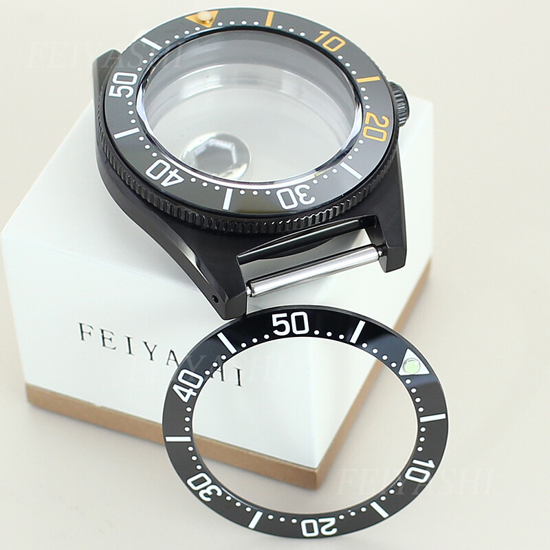 40.5mm Seiko nh35 Watch case parts Stainless steel Glass exhibition back cover