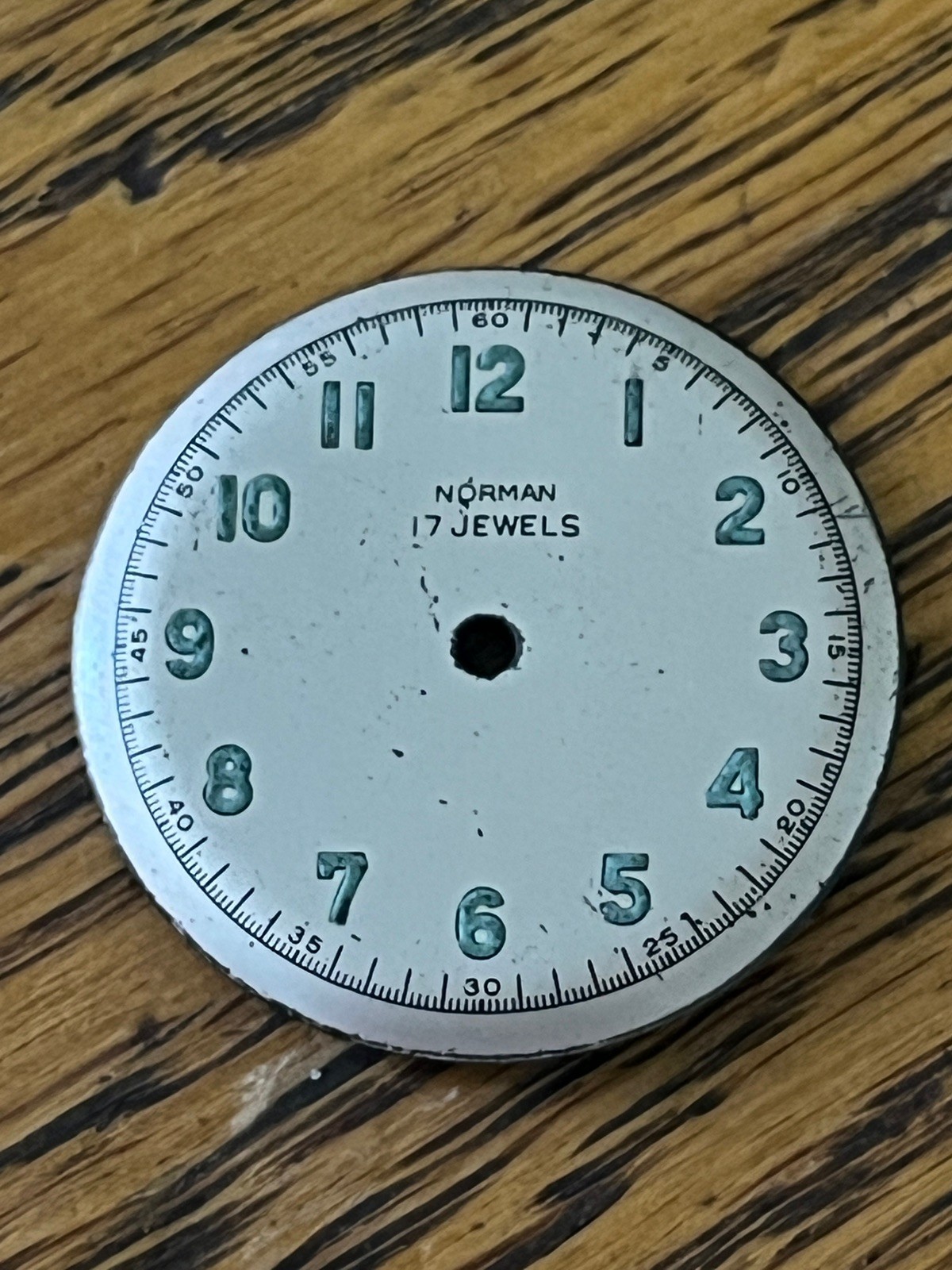 Vintage Norman Wristwatch Dial for Movements AS1187- 1194 2 Dial Feet