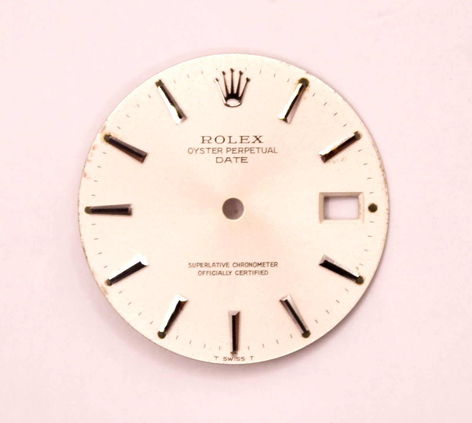 ORIGINAL Rolex Date Dial 34mm Silver S/S w Date 1500/1501/1503 Swiss