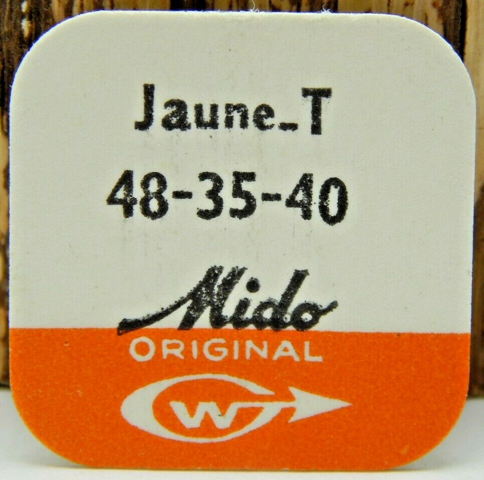 Vintage NEW OLD STOCK original Mido Crown Gold Jaune T 48-35-40 NOS Sealed