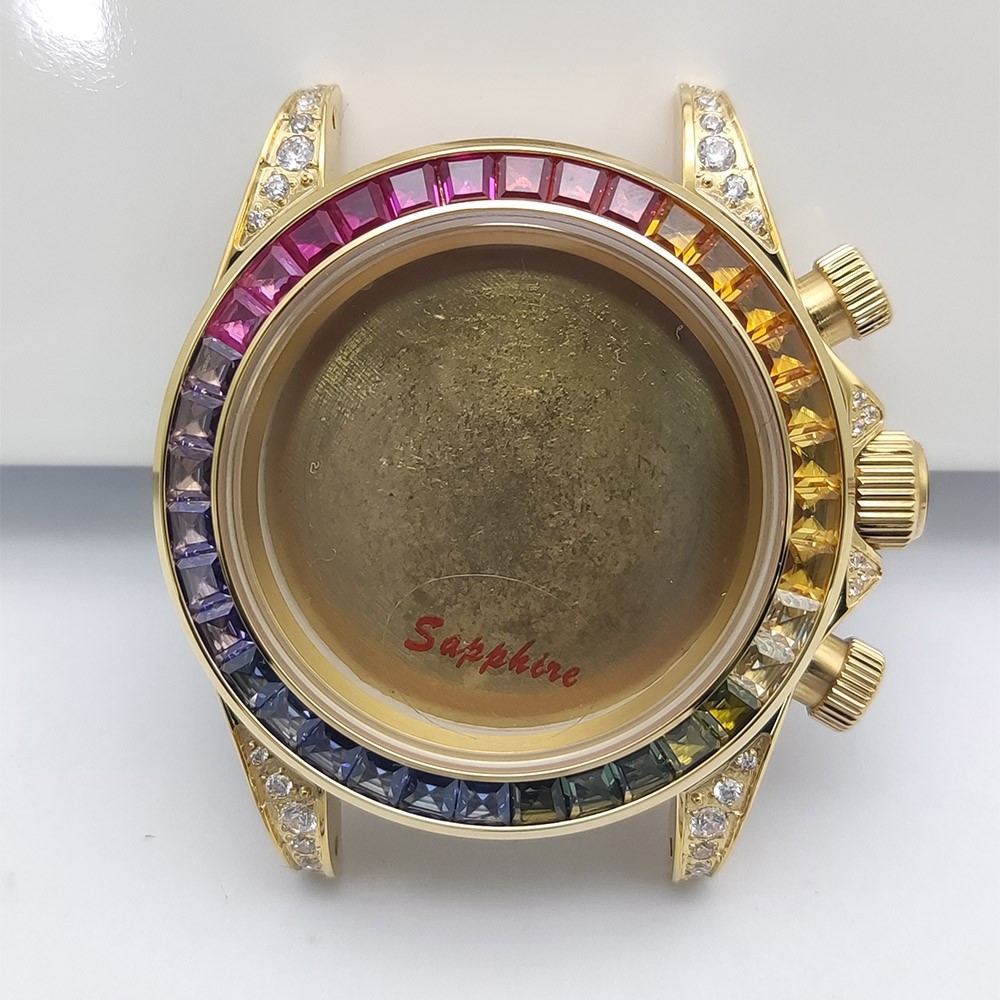 VK63 case 50m waterproof sapphire glass for 29.5-32.5mm dial Watch Tuning Parts