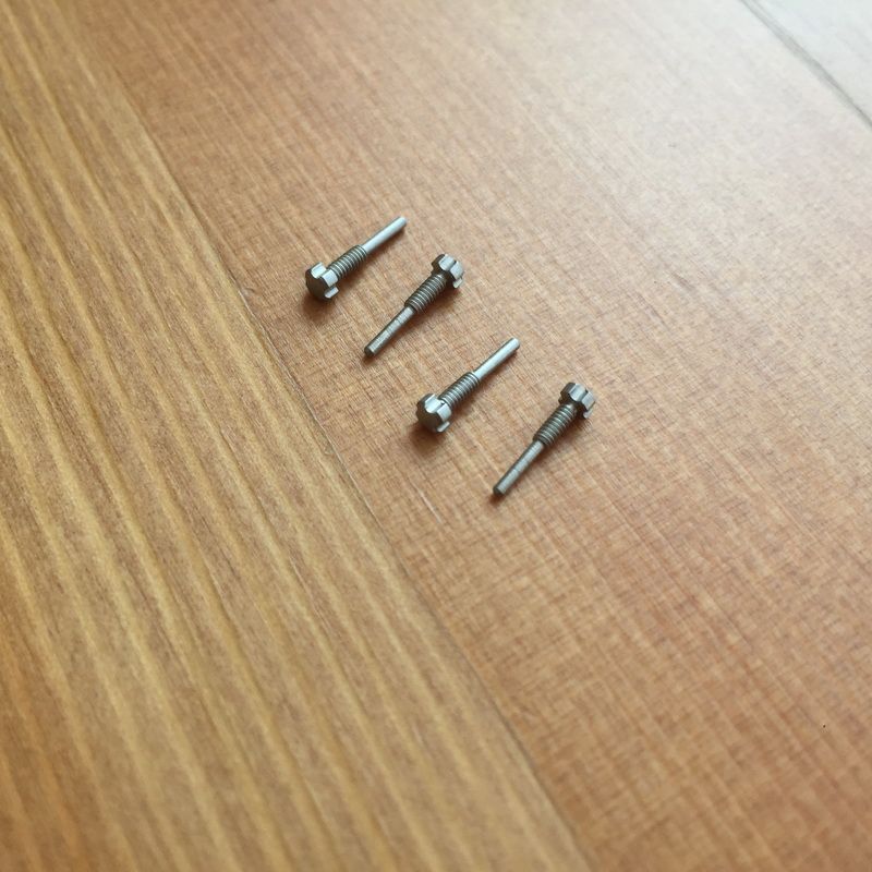 4pcs Silver Black 4 prongs Screw Fits Richard Mille Watch Band Strap