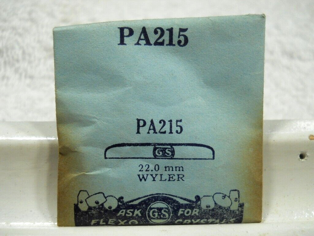 GS PA215 Watch Crystal Fit Wyler 866 – 22.0 mm – Factory Replacement / Repair