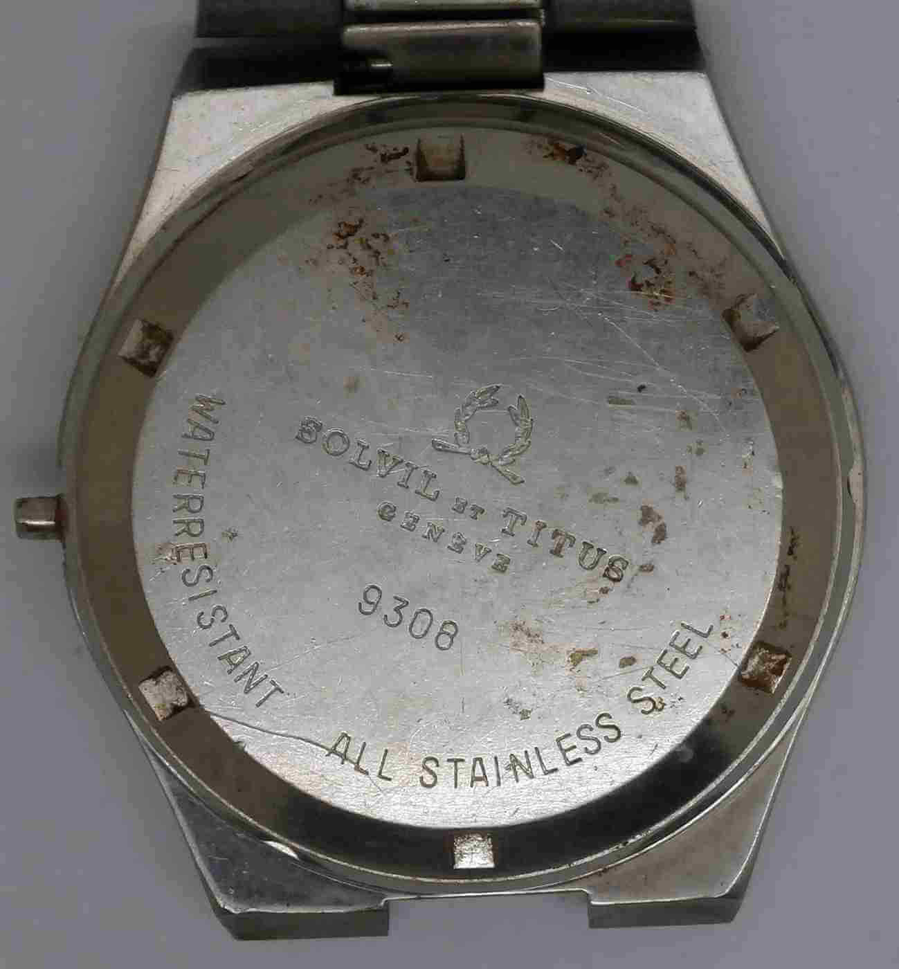 VTG TITUS Tuning Fork Steel Wristwatch. Ref: 9308. Cal: 9162. For Repairs
