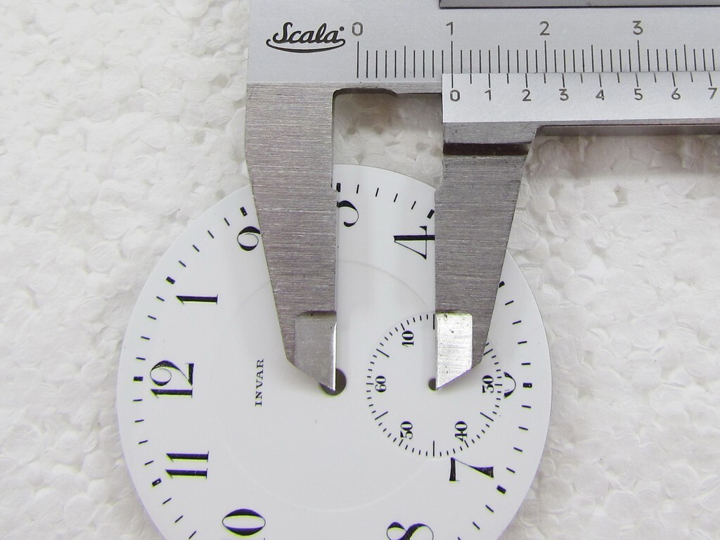Invar Antique Swiss Original Porcelain Dial Watch-face 44,2 mm for Pocket Watch