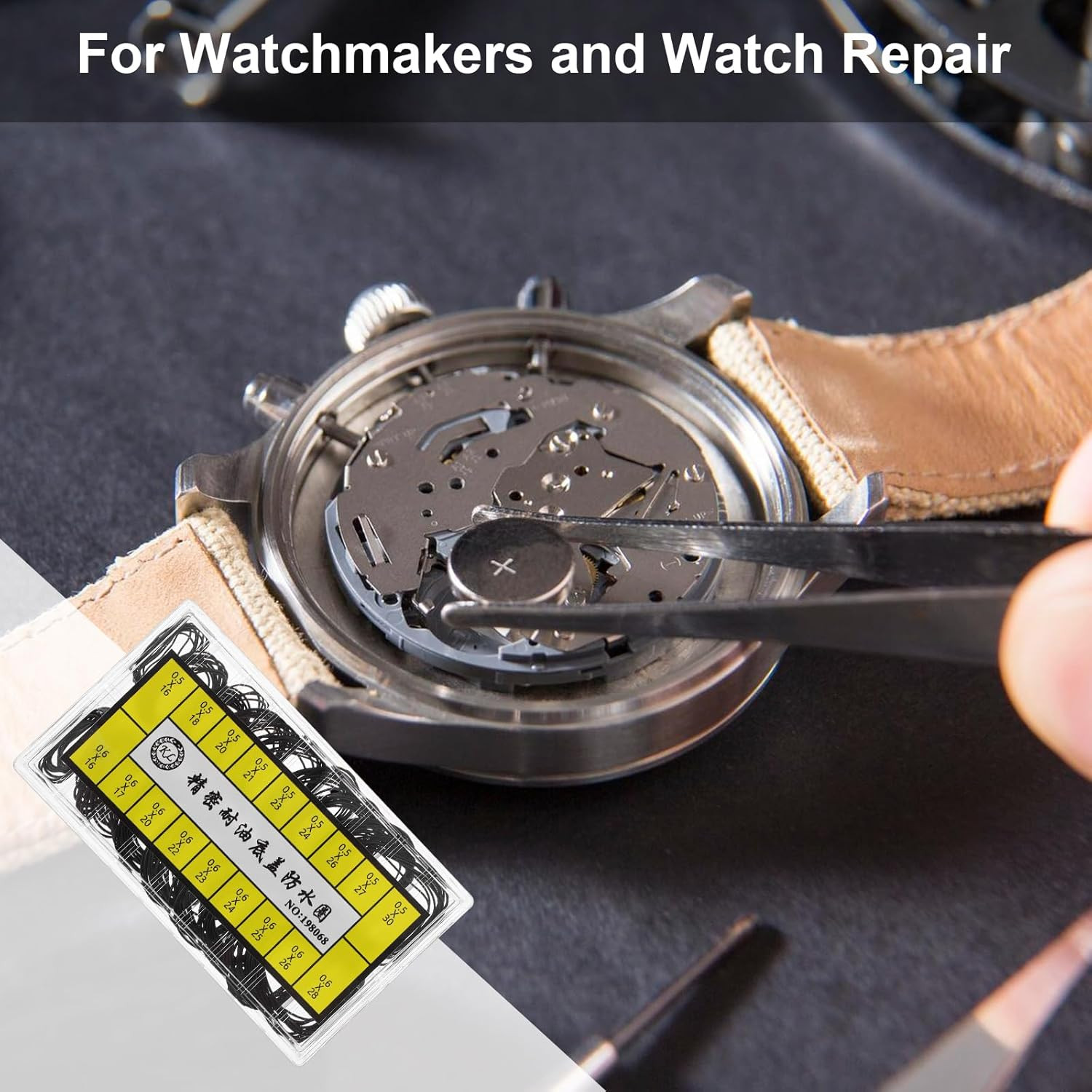 210 ‬Pcs 18 Sizes O Ring Watch Gasket Rubber, Waterproof Watches Back Rubber