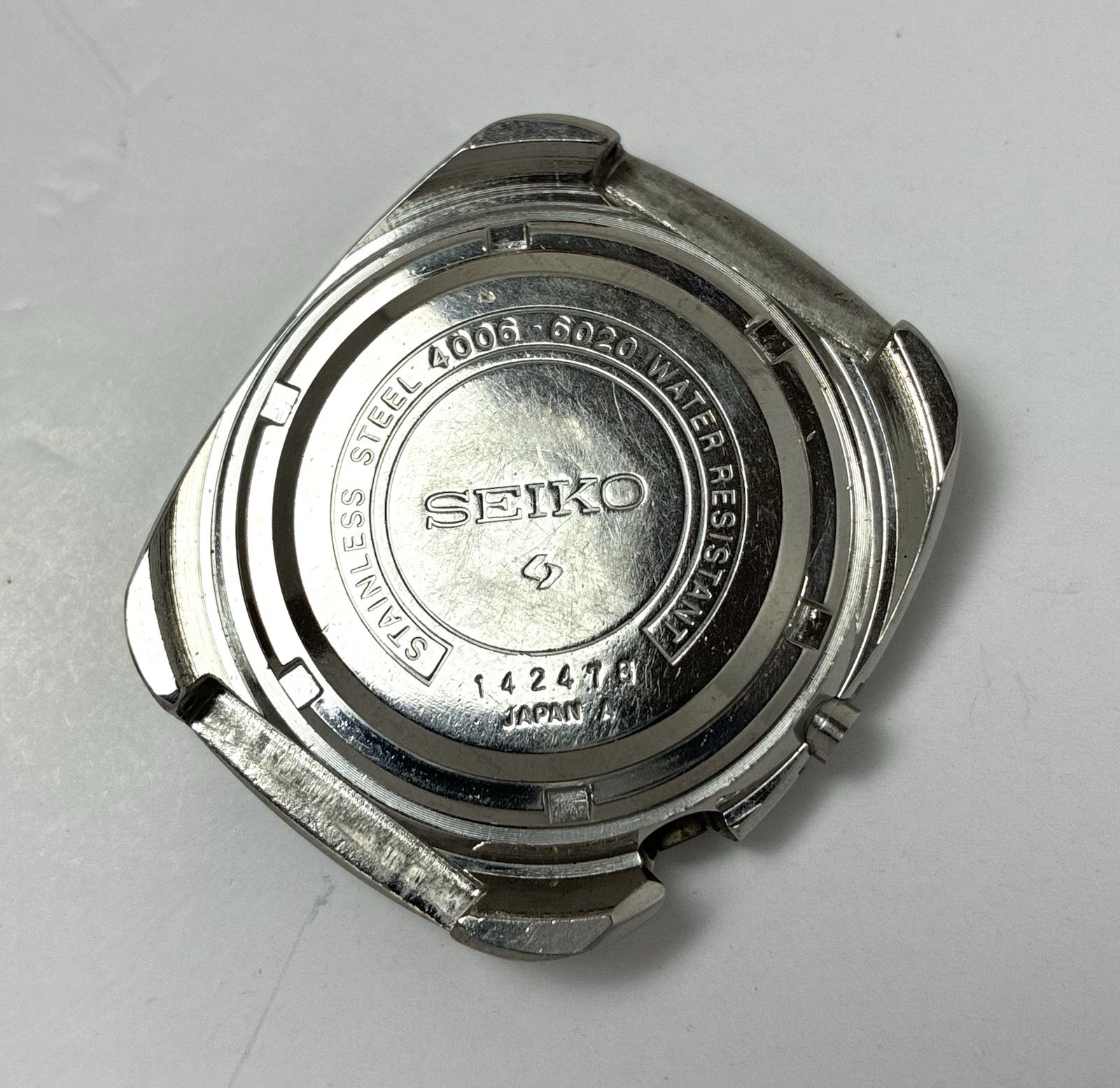 Seiko Bell-Matic 4006-6020 Stainless Steel Case w/ Original Caseback Alarm Watch