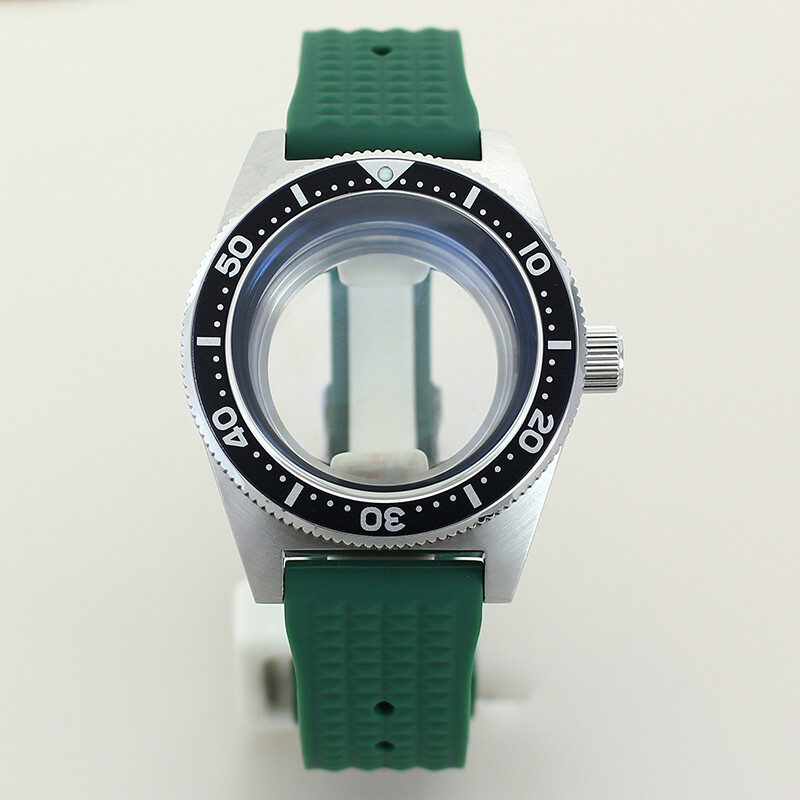 40mm Men Watch Case Modify Seiko 62mas Mod Rubber Strap For Seiko Nh35 NH34 NH36