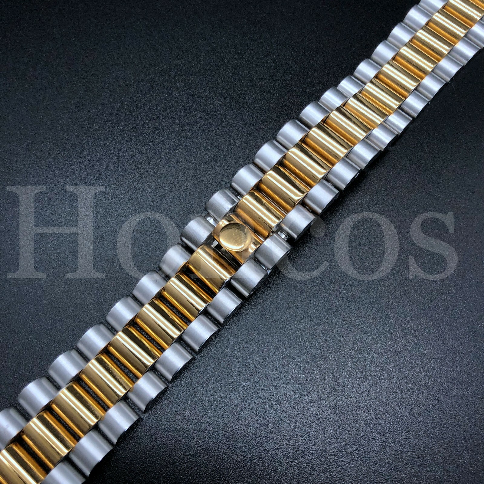 20 MM Solid Link Fits For Rolex President Daydate Watch Bracelet Silver Screw In