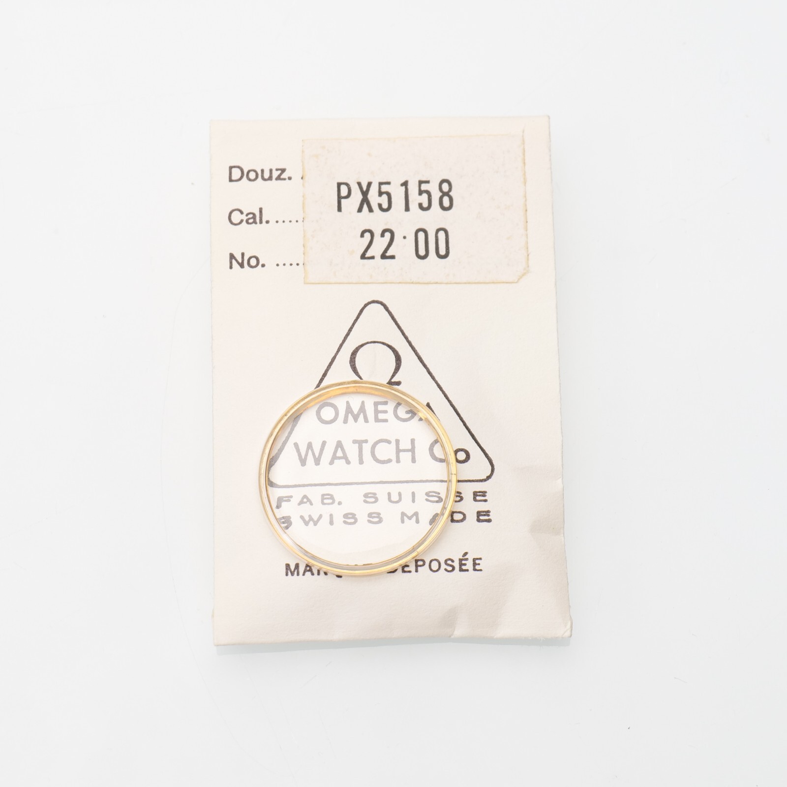 NEW Omega Watch Crystal Part # PX5158 Watchmakers 22.00mm New Old Stock (OME)