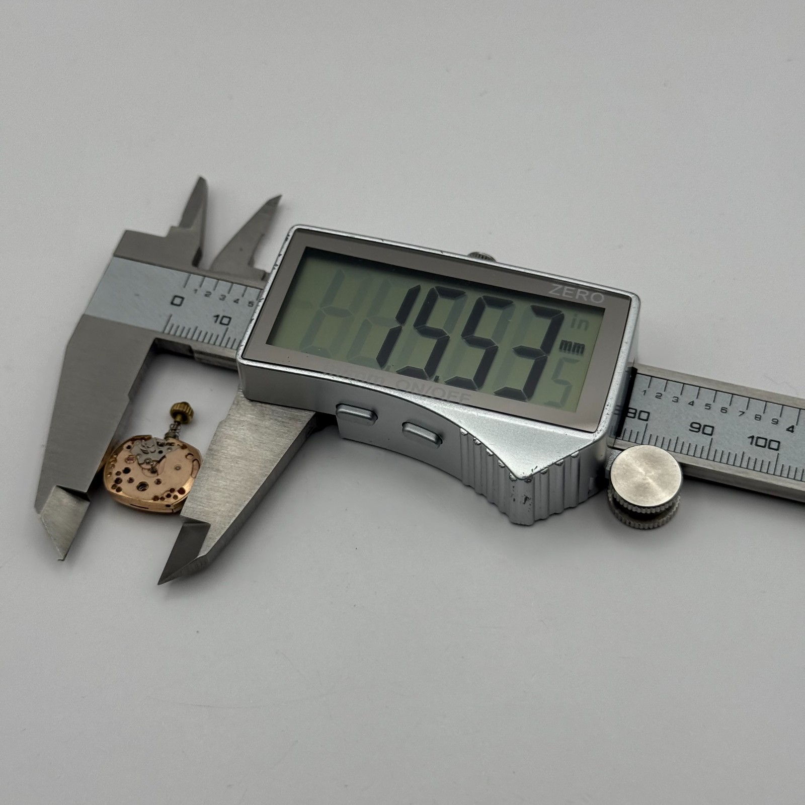 Omega 485 Watch Movement Cabochon Tiger’s Eye Crown Ladies Swiss Parts 15.5mm