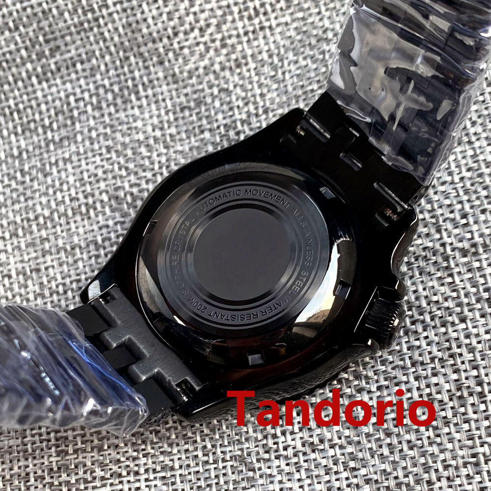 41mm Sapphire Glass Black PVD Case 20ATM Watch Case fit NH34A NH35A NH36A SKX007